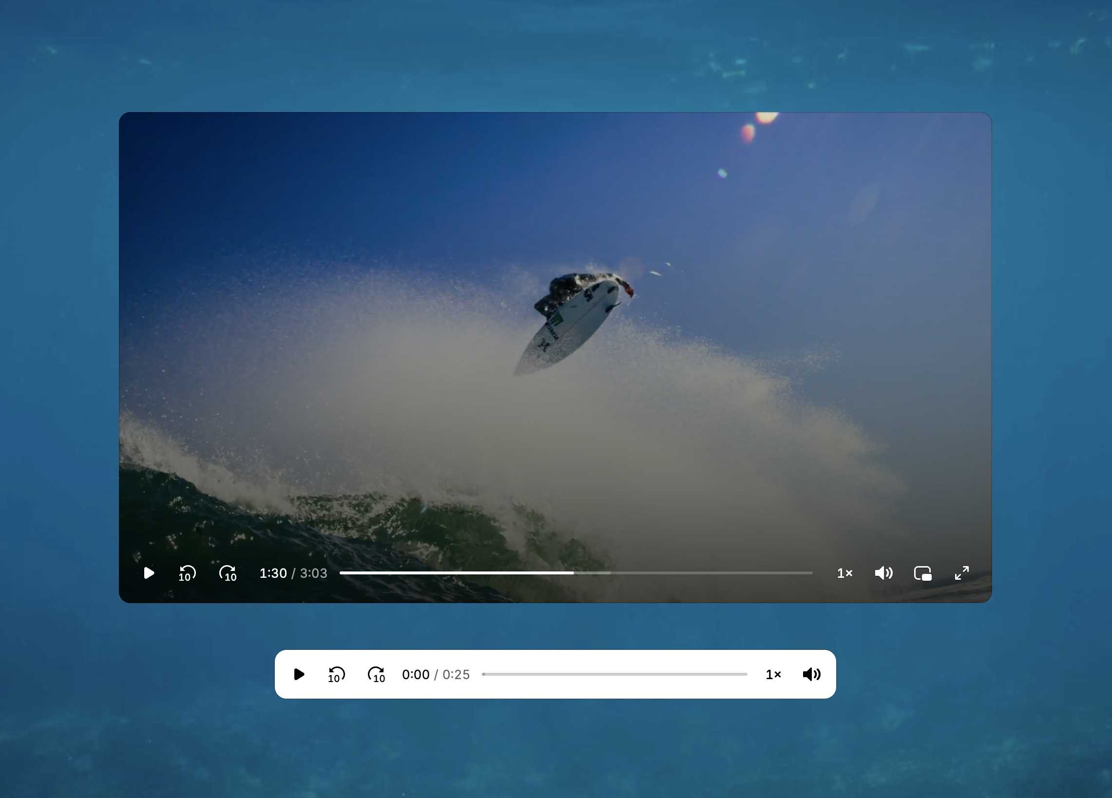 Minimal video skin